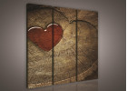 Srdce na dřevě 180 S6 - třidílný